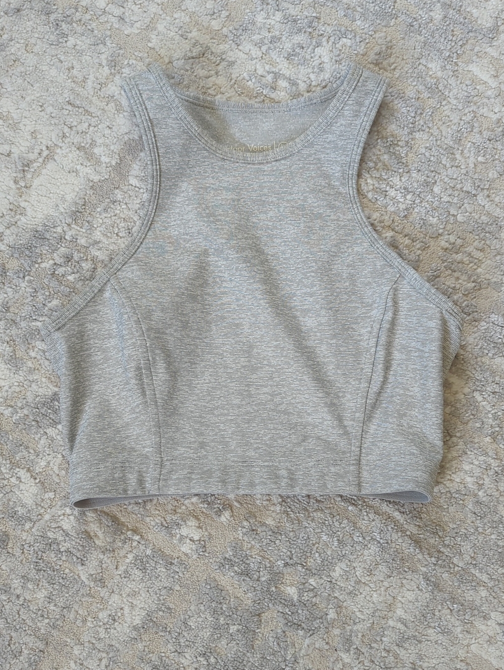 Outdoor Voices Heather Grey Racerback Cropped Tank Top Size XS